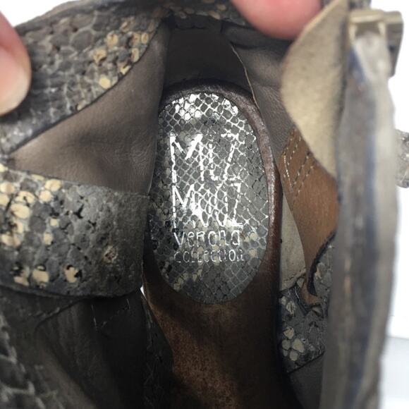 Miz Mooz corgan peep toe snake print sandal 8 - Picture 5 of 6